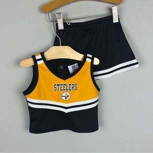 NFL Team Apparel Steelers Cheerleader 2 pcs Outfit Size 12M
